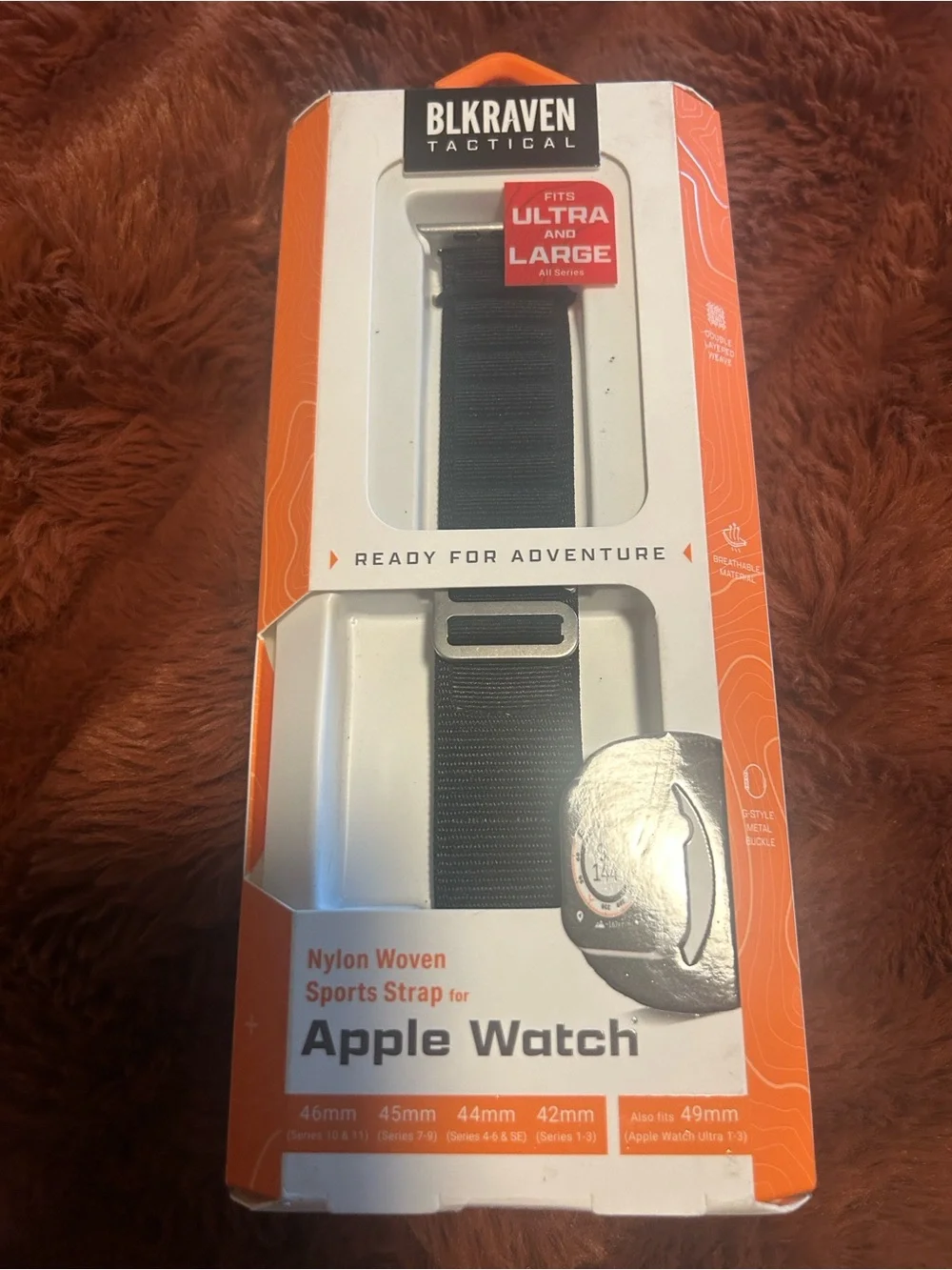 BLKRAVEN Tactical Nylon Woven Black Sports Strap for Apple Watch